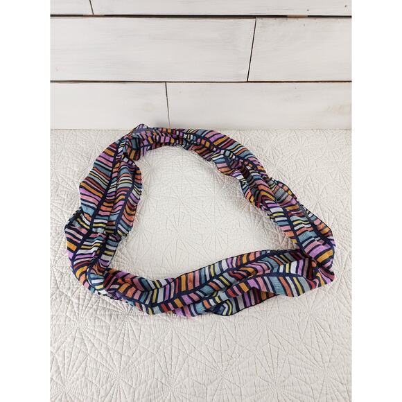 Infinity Scarf Womens 90s Sheer Chevron 10" x 62" - Picture 5 of 8